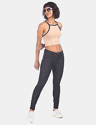 Avamo Ladies Casual Tummy Control Jeggings Tight Stretch Bottoms Women  Mermaid Workout Leggings Style D M 