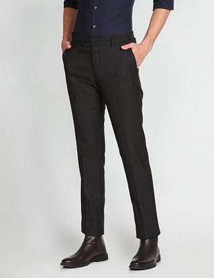 Arrow Tailored Regular Fit Dobby Formal Trousers