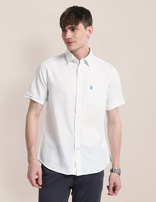 U S Polo Assn Solid Regular Fit Shirt