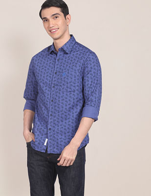 U S Polo Assn Paisley Print Tailored Regular Fit Casual Shirt