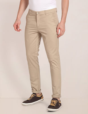 U S Polo Assn Mid Rise Solid Trousers