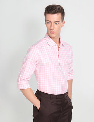 Arrow Dupplin Check Cotton Formal Shirt