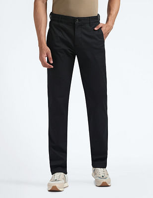 Flying Machine Mid Rise Slash Slim Tapered Fit Chinos