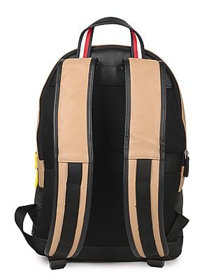 Buy Tommy Hilfiger Men Black And Beige Monogram Print Colour 