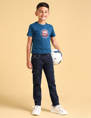 U S Polo Assn Kids Boys Regular Fit Blue Jeans