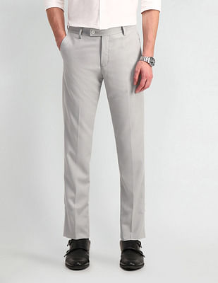 Arrow Textured Slim Fit Trousers