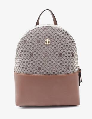 Buy Tommy Hilfiger Logo Brown Polyester Backpack - NNNOW.com display picture 2