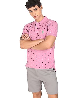 U S Polo Assn Cotton Printed Polo Shirt