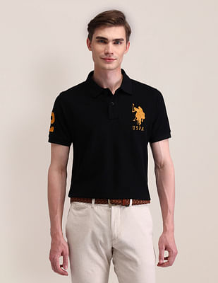 U S Polo Assn Solid Slim Fit Polo Shirt