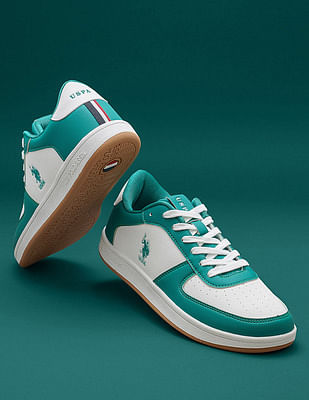 U S Polo Assn Men Rein Green Retro Court Sneakers