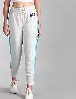 womens joggers with side stripe