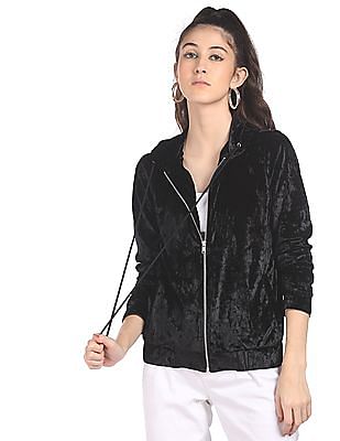 black hooded jacket women