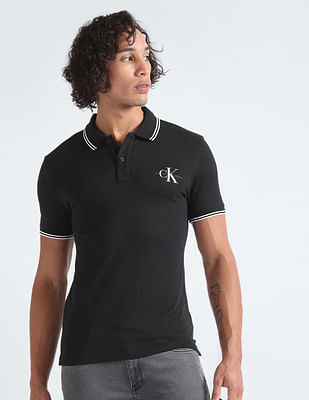 Calvin Klein Slim Fit Tipped Collar Polo Shirt