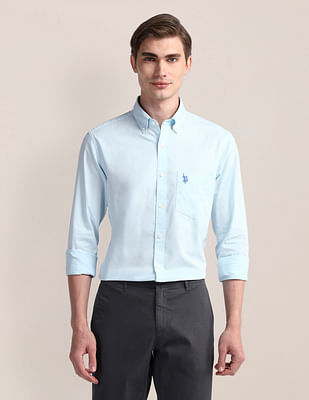 U S Polo Assn Tailored Fit Cotton Twill Shirt