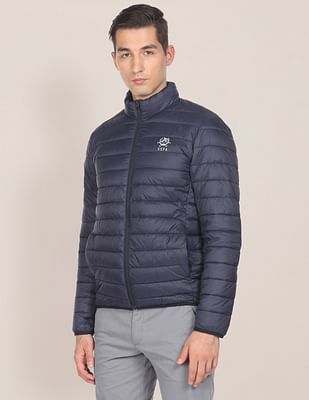 Buy U.S. Polo Assn. High Neck Nylon Solid Puffer Jacket