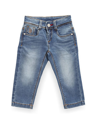 U S Polo Assn Kids Boys Slim Fit Stone Wash Jeans