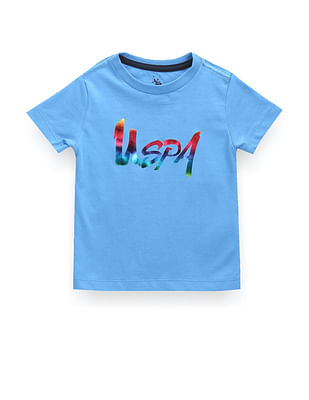 U S Polo Assn Kids Boys Typographic Print T-Shirt