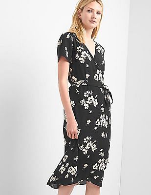 gap midi wrap dress