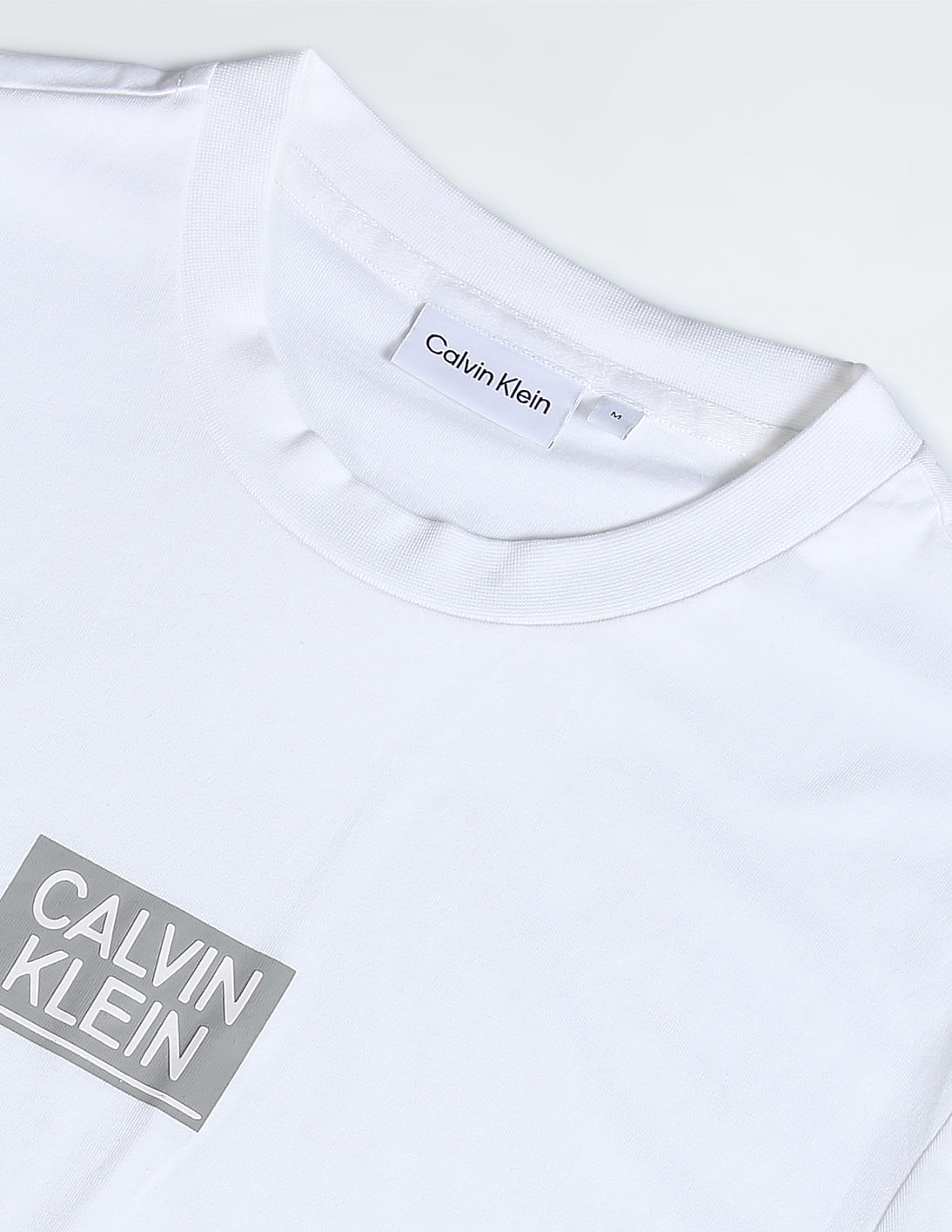 Buy Calvin Klein Gloss Stencil Logo Cotton T-Shirt - NNNOW.com