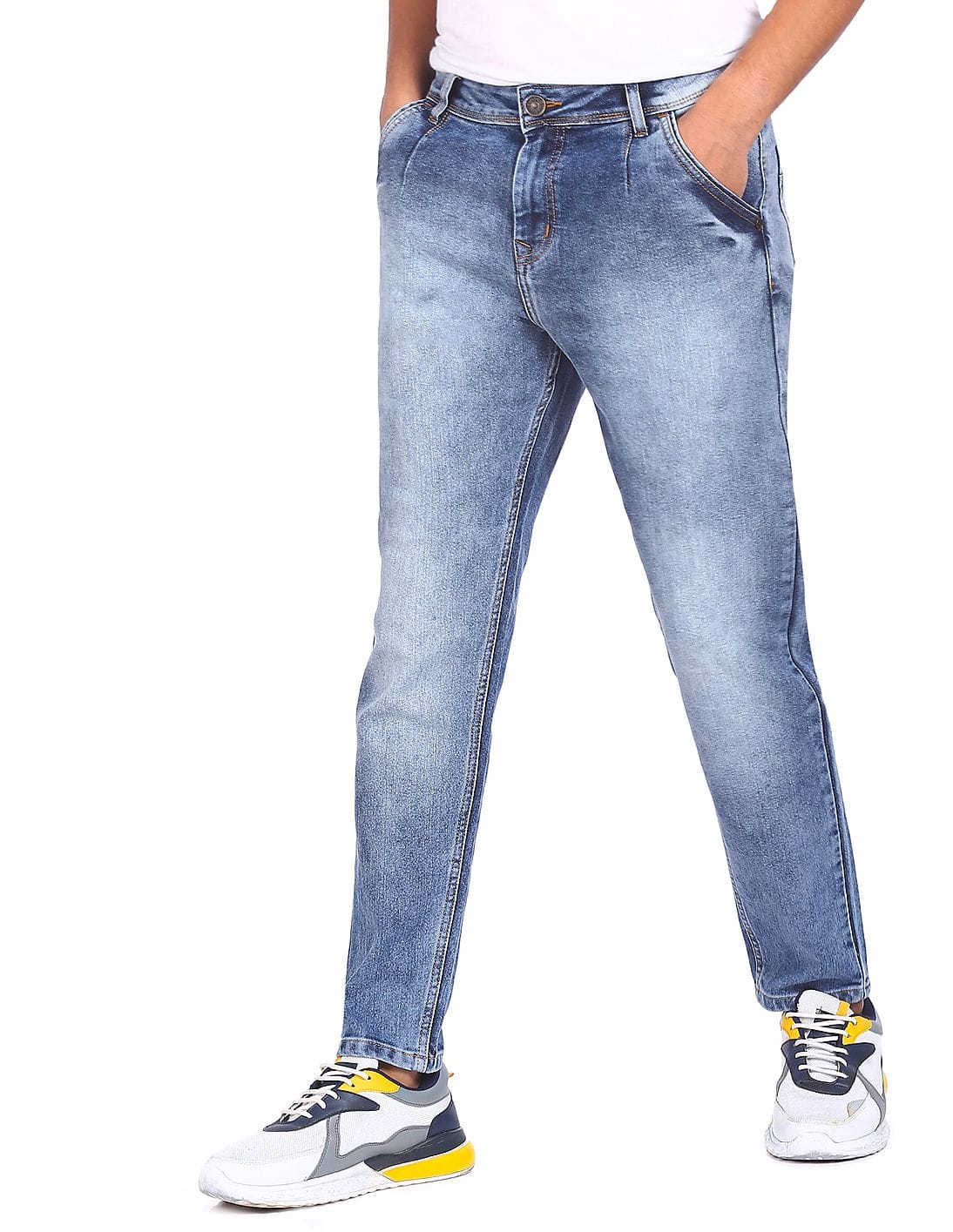 Buy Colt Men Blue Mid Rise Five Pocket Regular Fit Jeans - NNNOW.com