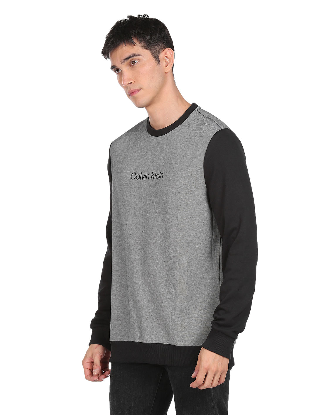 Calvin klein side stripe sweatshirt best sale