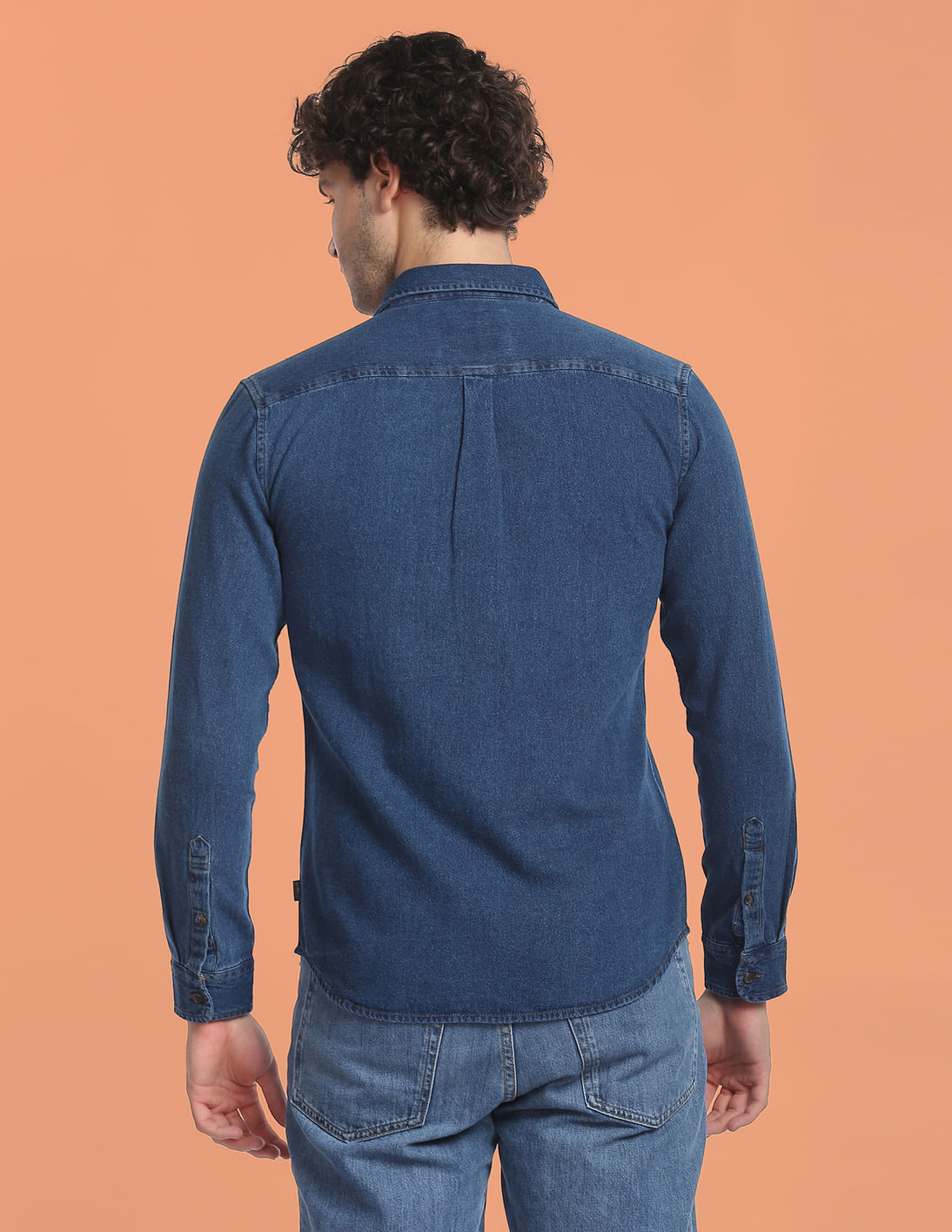 Buy Flying Machine Patch Pocket Twill Denim Shirt - NNNOW.com