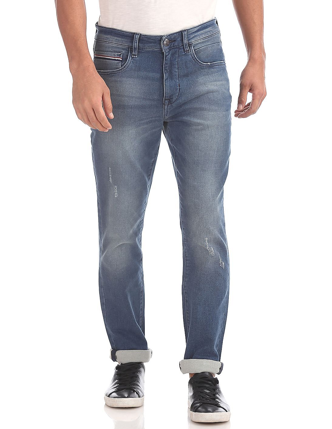 Buy Men Slim Fit Distressed Jeans online at NNNOW.com