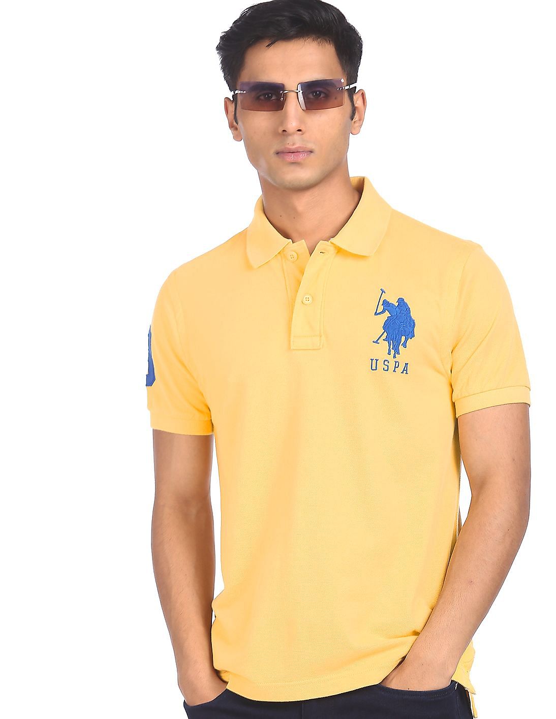 yellow t shirt us polo