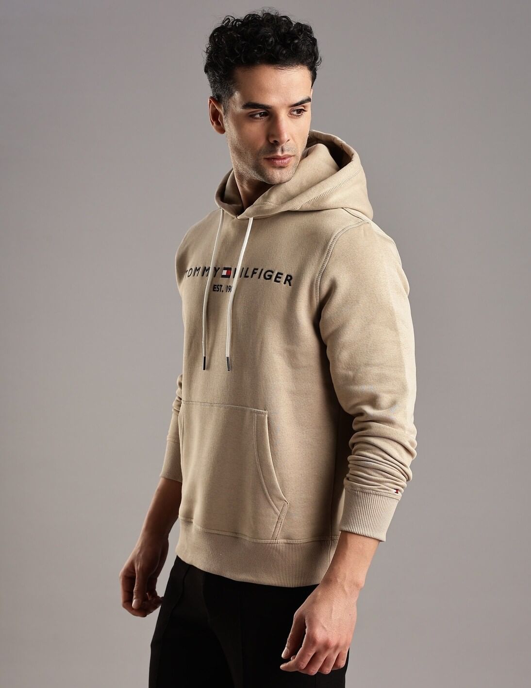 Buy Tommy Hilfiger Embroidered Logo Regular-Fit Cotton Sweatshirt