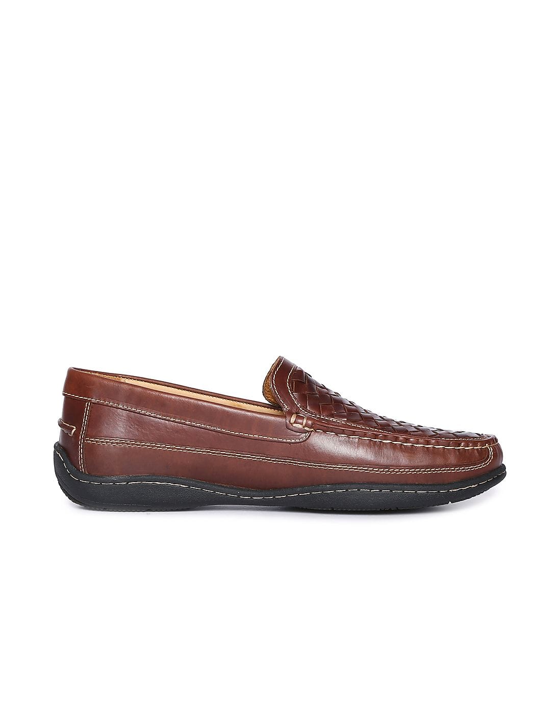Buy Johnston & Murphy Men Woven Leather Loafers - NNNOW.com
