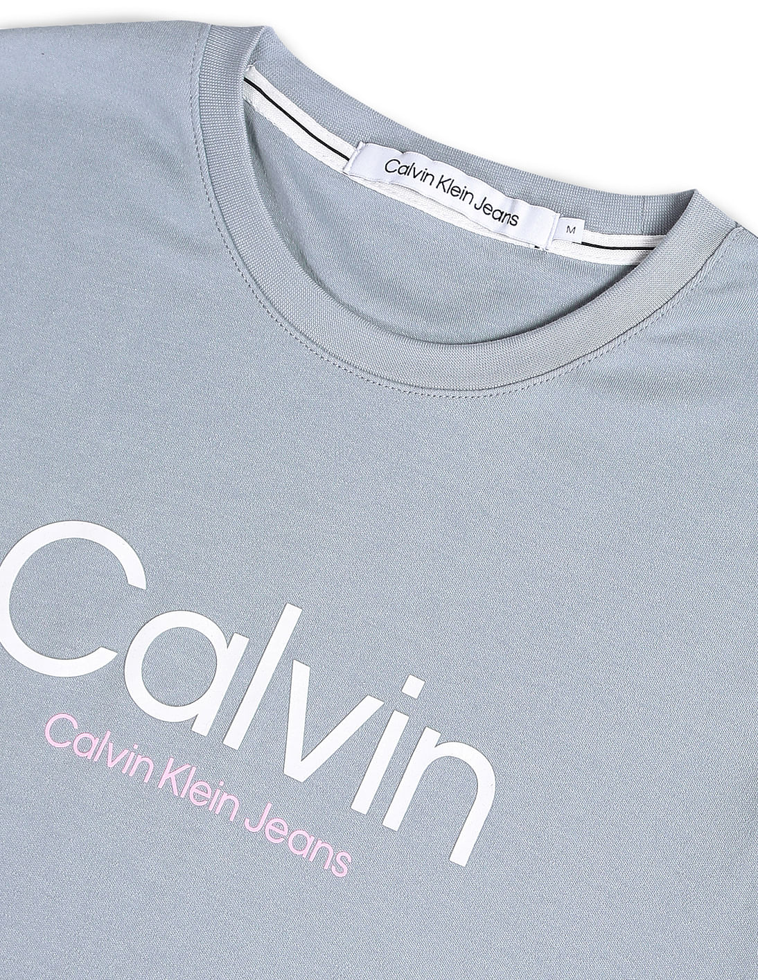 Buy Calvin Klein Men Blue Crew Neck Brand Print T-Shirt - NNNOW.com