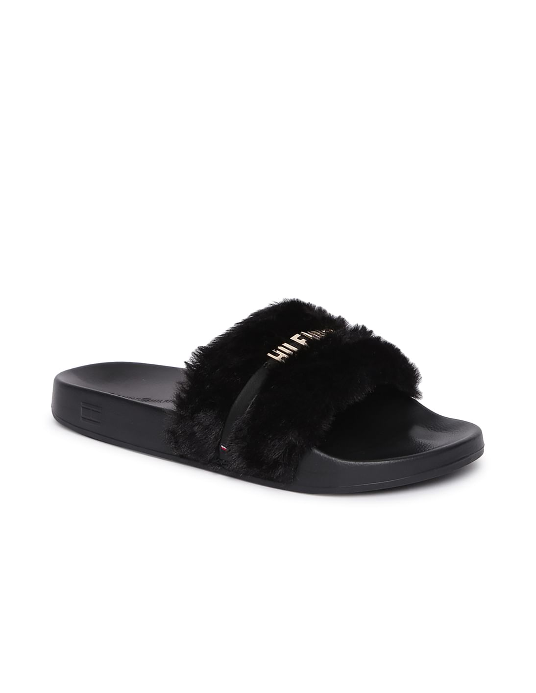 Buy Tommy Hilfiger Women Hilfiger Faux Fur Pool Slides NNNOW