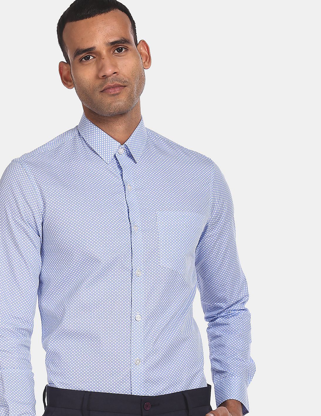 mens blue business shirt