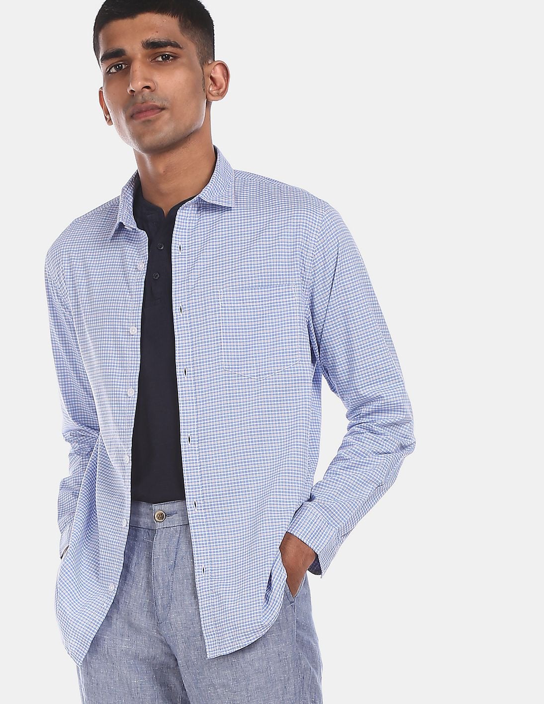 Buy Ruggers Men Light Blue Long Sleeve 