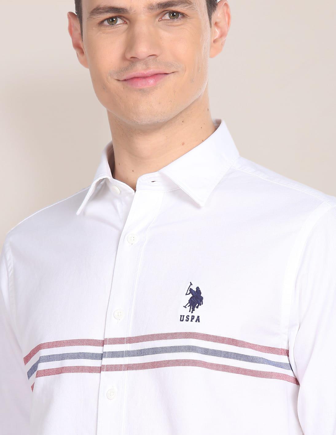 Buy U.S. Polo Assn. Horizontal Stripe Cotton Shirt - NNNOW.com