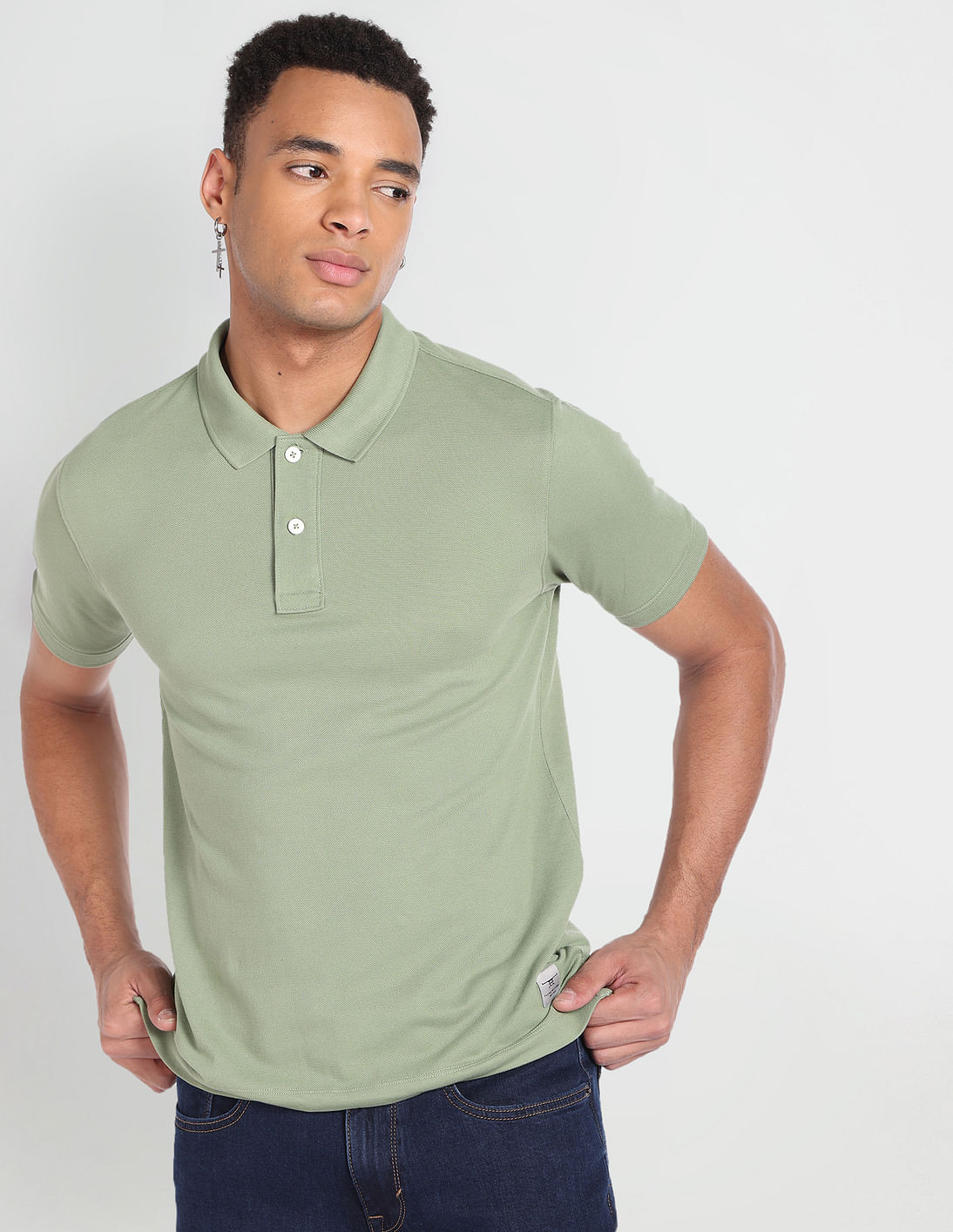 Buy Flying Machine Short Sleeve Solid Polo Shirt - NNNOW.com