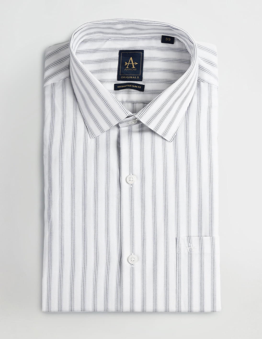 Buy Arrow Vertical Stripe Cotton Shirt - NNNOW.com