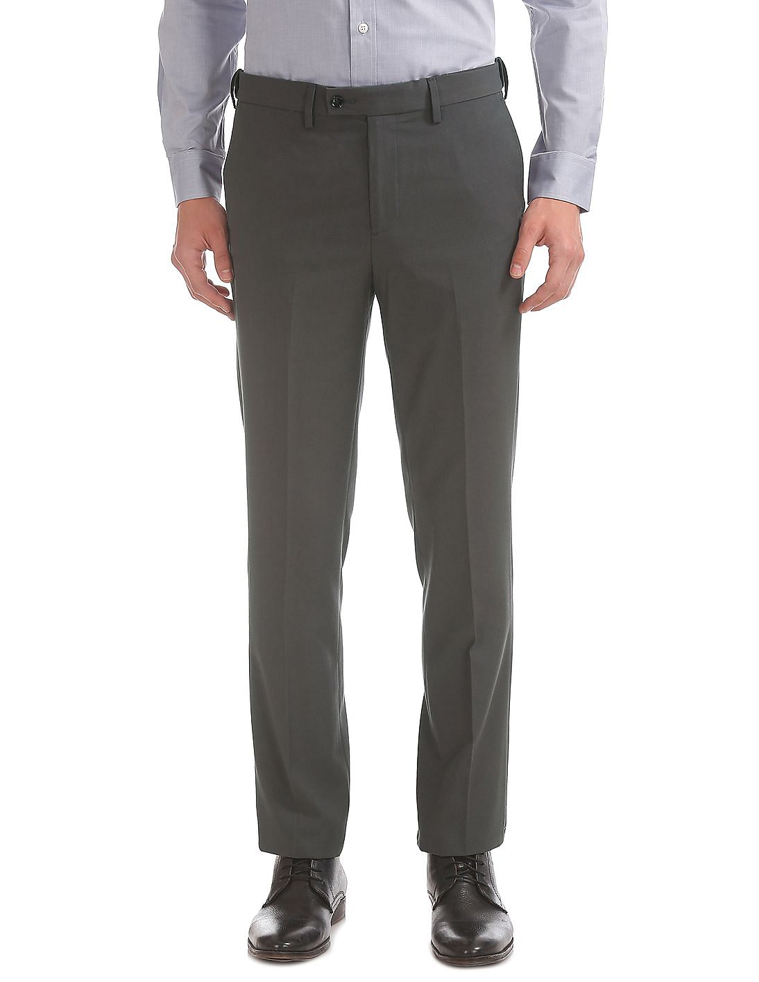 Buy Arrow Autoflex Waist Tapered Fit Trousers - NNNOW.com