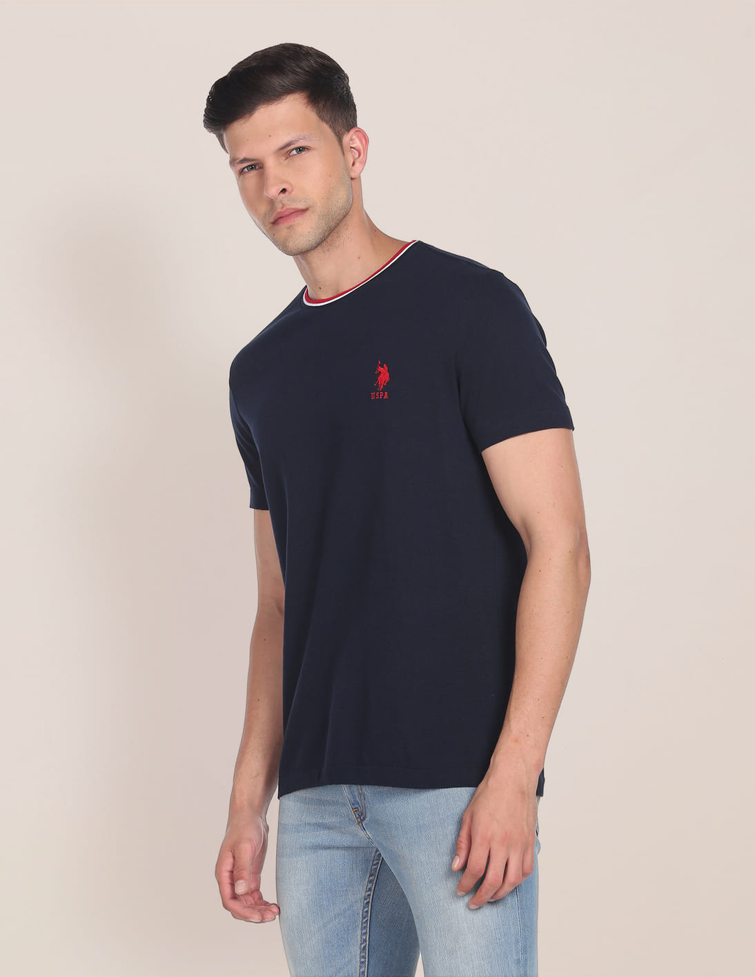 Buy U.S. Polo Assn. Round Neck Ringer T-Shirt - NNNOW.com