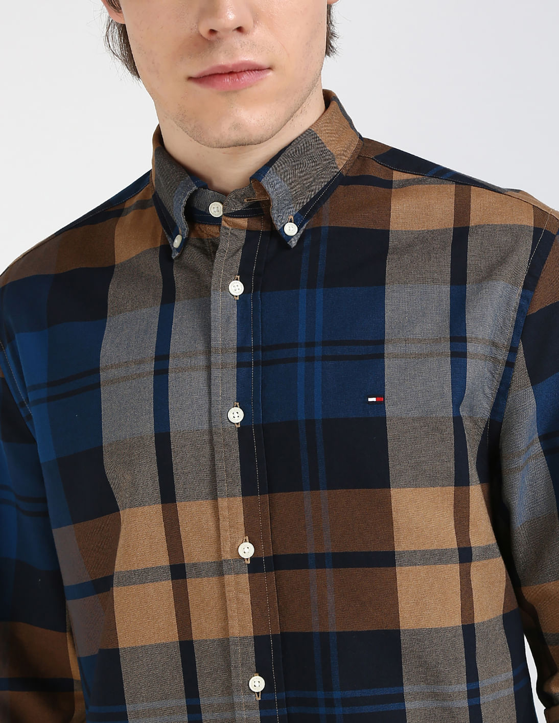 ★★ ★★ Regula fit oxford black watch check s Buy Tommy Hilfiger Oxford Blackwatch Check Shirt - NNNOW.com