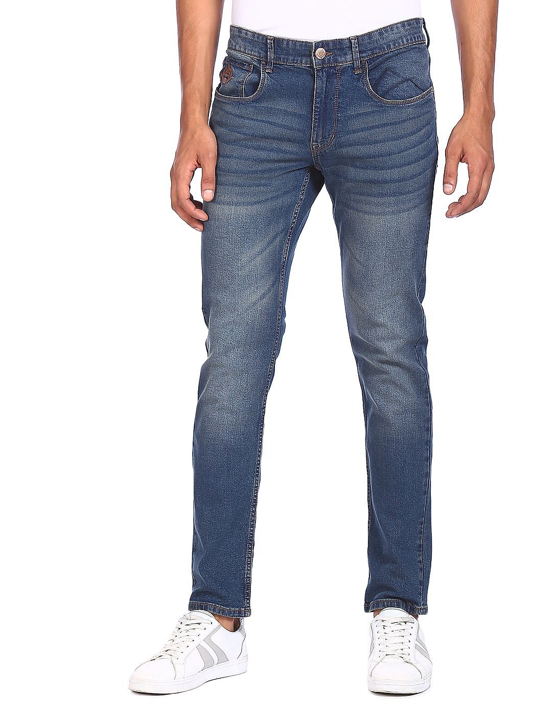 Buy U.S. Polo Assn. Denim Co. Slim Tapered Fit Blue Jeans - NNNOW.com