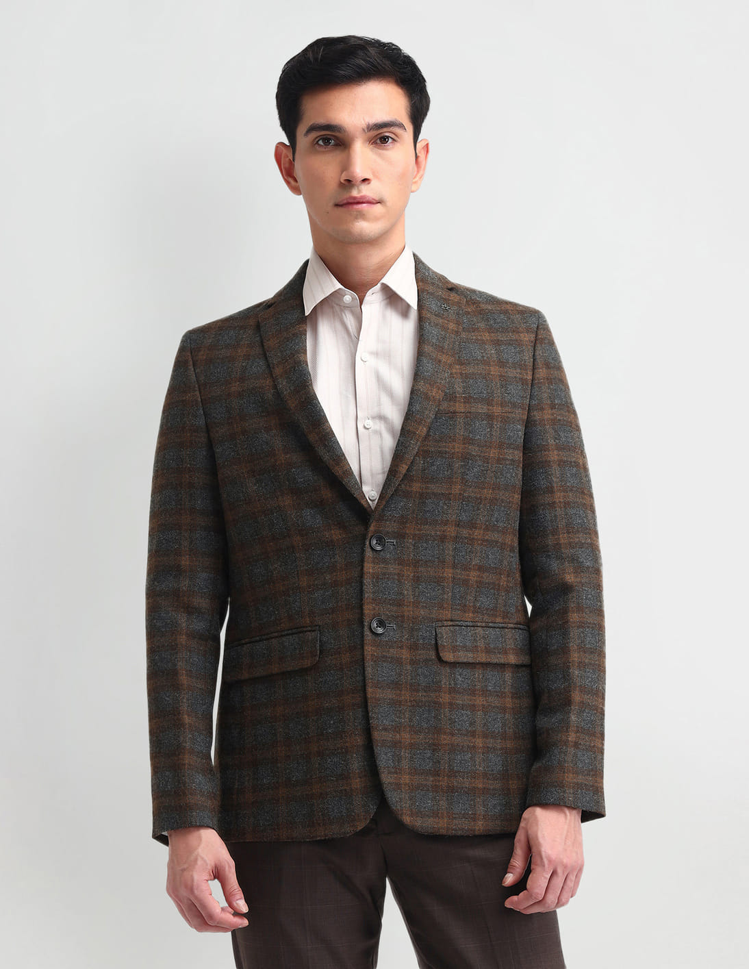 公式在庫無しtweed tailored jacket brownサイズ1 6.jpg