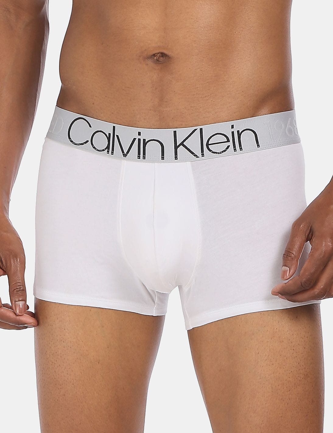 Buy Calvin Klein Underwear Men White Elasticized Logo Waist Solid