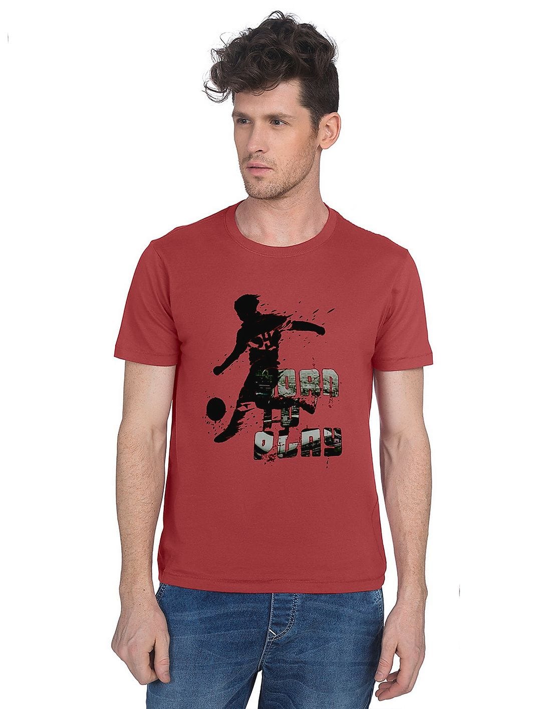 Buy Men Slim Fit Printed T-Shirt online 