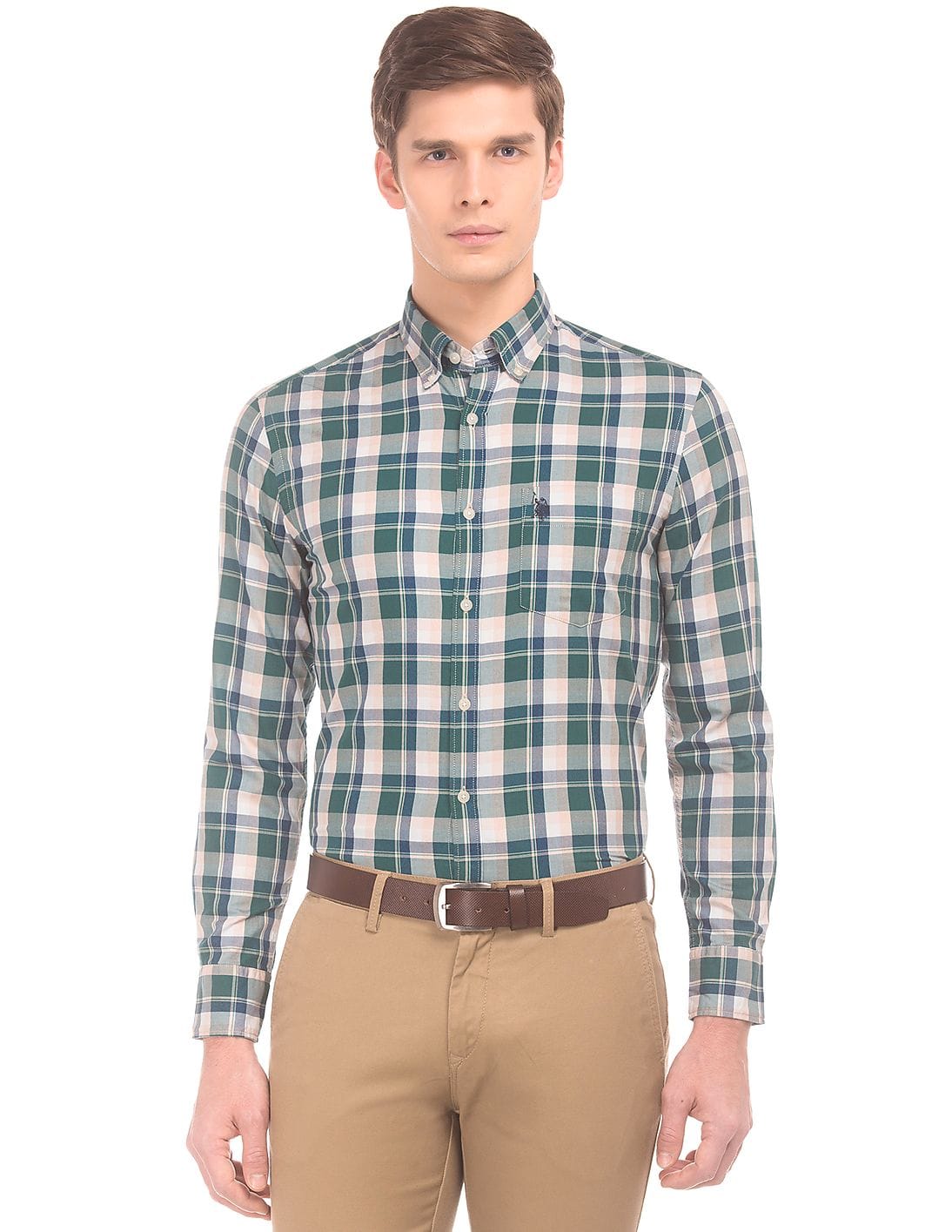 Buy U.S. Polo Assn. Men Regular Fit Check Shirt