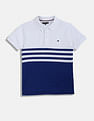 Tommy Hilfiger Kids Boys Colorblock Regular-Fit Cotton Polo T-Shirt
