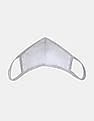 U.S. Polo Assn. Unisex Adults Grey Triple Layer Washable Anti Bacterial Heathered Face Masks - Pack Of 3