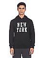 Aeropostale Men Black Long Sleeve Printed Hood Sweatshirt
