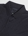Arrow Motif Print Cotton Polo Shirt