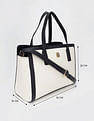 Tommy Hilfiger Solid Blue Pu Hand Bag